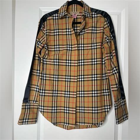 women burberry collar shirt|authentic burberry shirt.